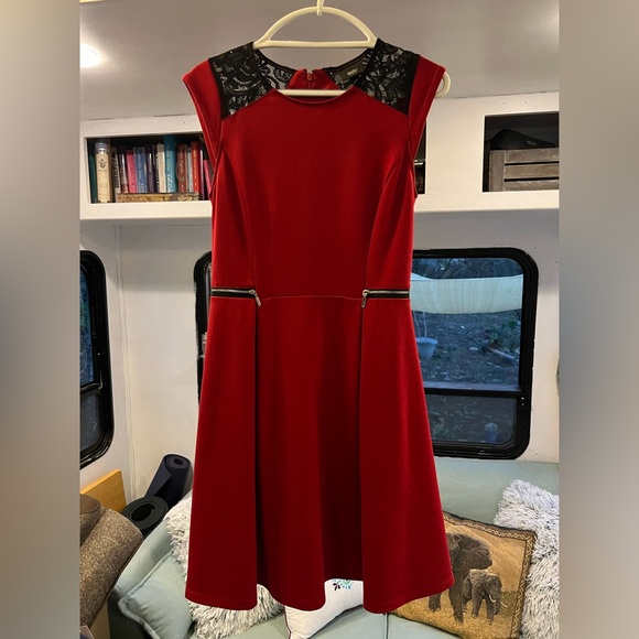 Mossimo Supply Co. Dresses & Skirts - Mossimo Red and Black Lace Dress (size: medium)
